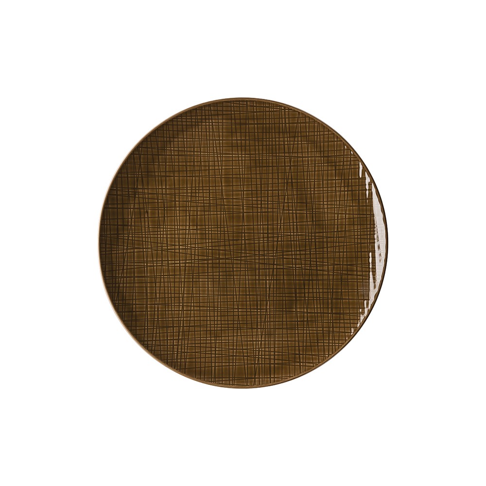 Тарелка мелкая; фарфор; D=30см; коричнев.