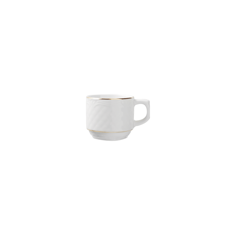 Чашка кофейная «Афродита»; фарфор; 100мл; D=6, H=5, L=8см; белый, золотой