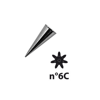 Насадка кондитерская «7-конечная звезда»; сталь нерж.