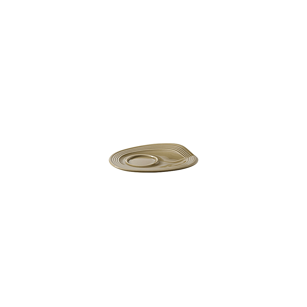 Блюдце «Фруассэ»; фарфор; H=2, L=13, B=10см; коричнев.