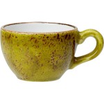 Чашка кофейная «Крафт Эппл»; фарфор; 85мл; D=65, H=50, L=85мм; желто-зел.