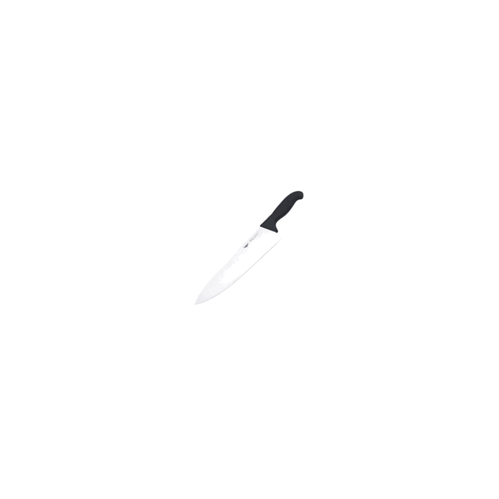 Нож поварской; сталь, пластик; L=445/300, B=65мм; черный, металлич.