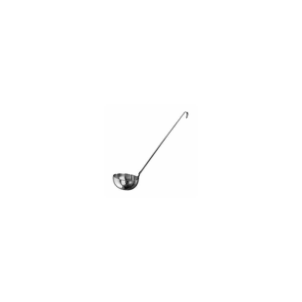 Половник; сталь нерж.; 0, 75л; D=14, H=6, L=56см; металлич.