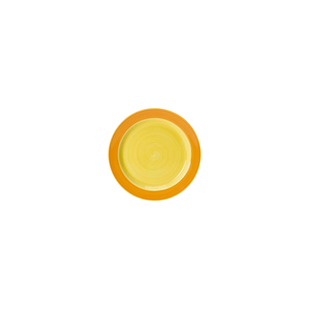 Тарелка мелкая «Фридом Йеллоу»; фарфор; D=16см; белый, желт.