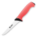 Нож для обвалки мяса; сталь, пластик; L=13см; красный, металлич.