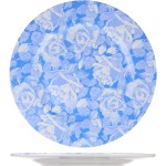 Тарелка мелкая; керамика; D=29см; белый, голуб.