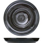 Тарелка мелкая «Маренго»; керамика; D=260, H=25мм; черный, серый