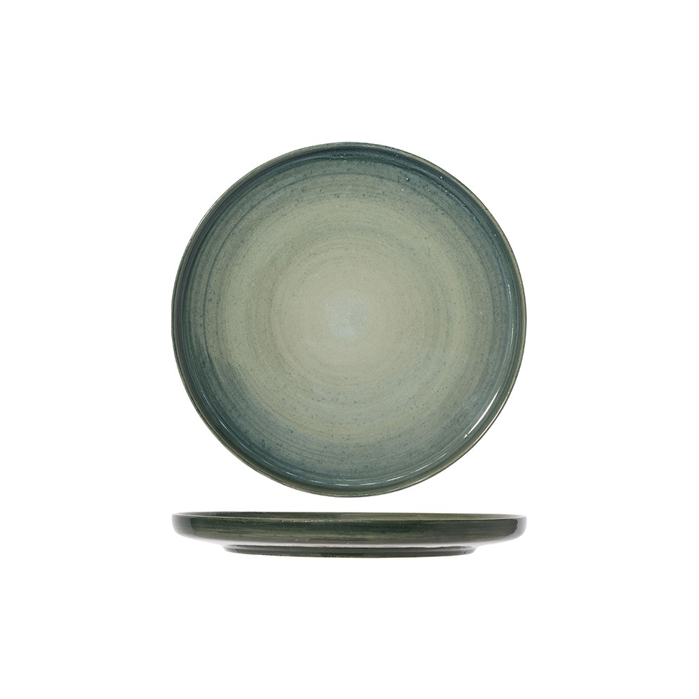 Тарелка «Дестино Грин»; керамика; D=25см; зелен.