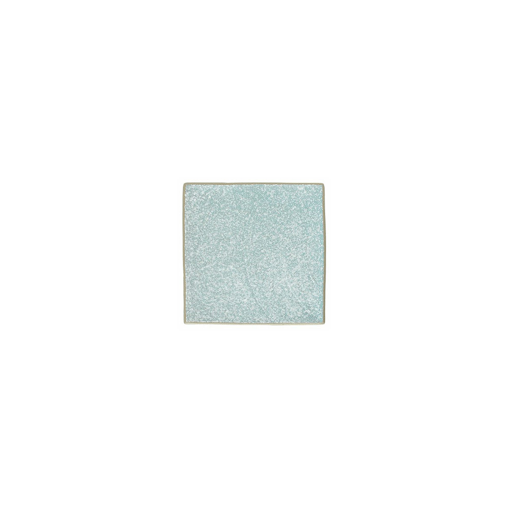 Тарелка квадратная «Органика»; фарфор; L=24, B=24см; голуб.