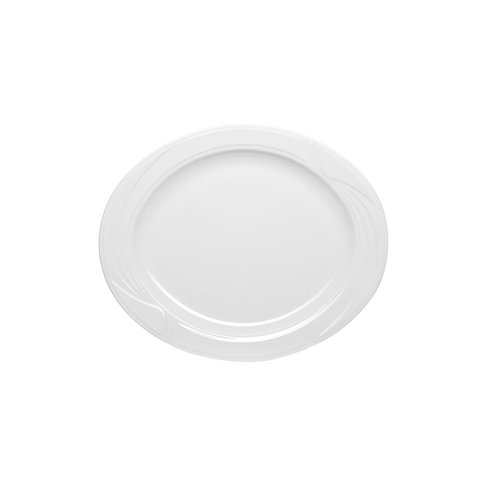Блюдо овальное «Аркадия»; фарфор; H=25, L=330, B=275мм; белый