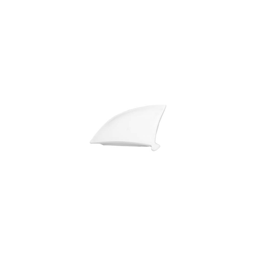 Блюдо-веер «Кунстверк»; фарфор; H=18, L=230, B=180мм; белый
