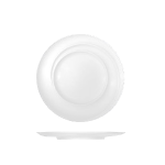 Тарелка мелкая «Спираль»; фарфор; D=27см; белый