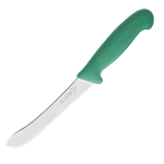 Нож для нарезки мяса; сталь нерж., пластик; L=310/175, B=26мм; зелен., металлич.