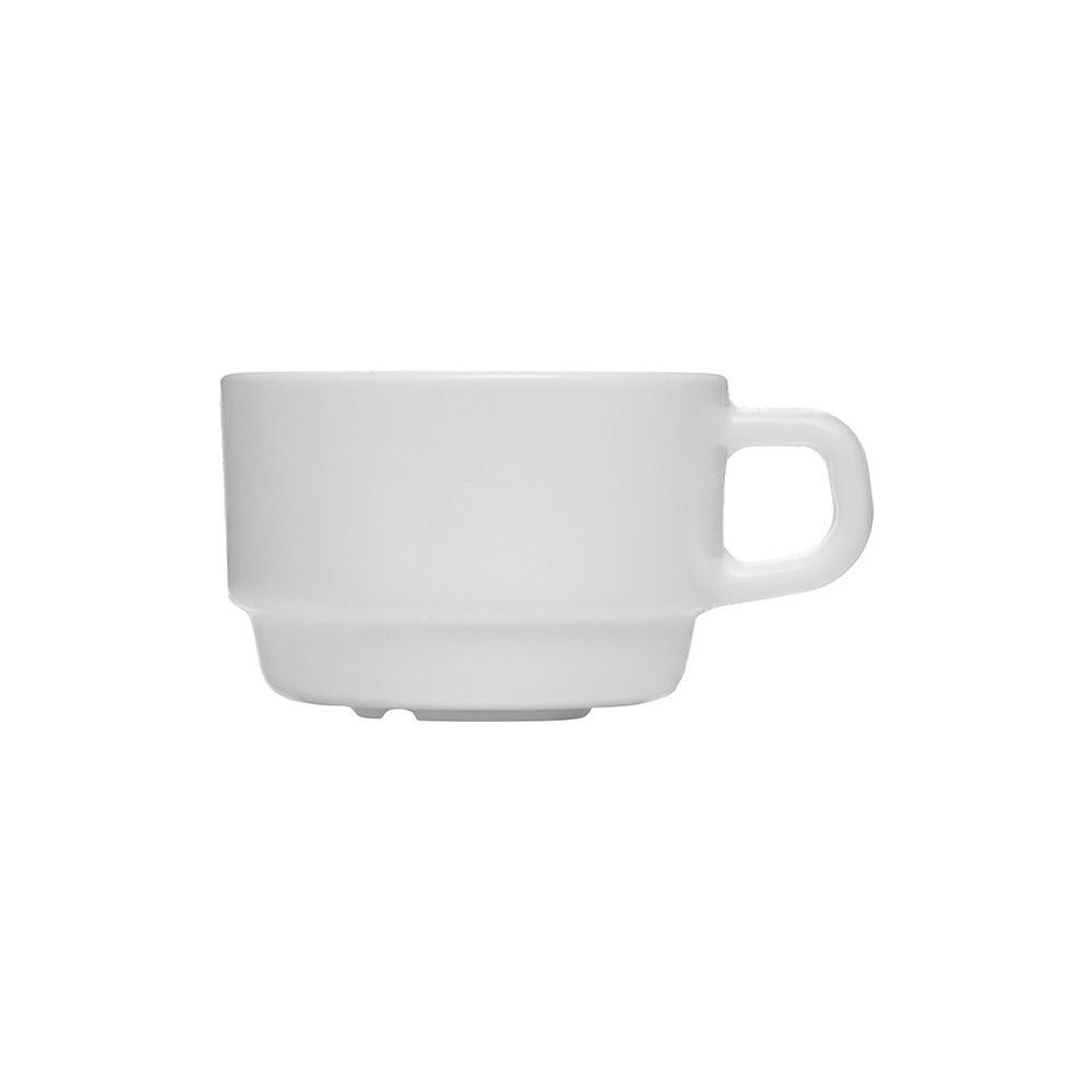 Чашка кофейная «Перформа»; стекло; 130мл; D=75, H=50, L=95мм; белый