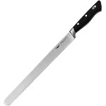 Нож для хлеба; L=30см; черный, металлич.