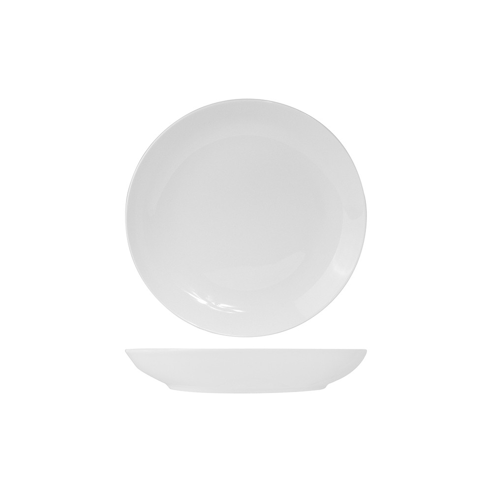 Блюдо глубокое «Кунстверк»; фарфор; D=40, H=7см; белый