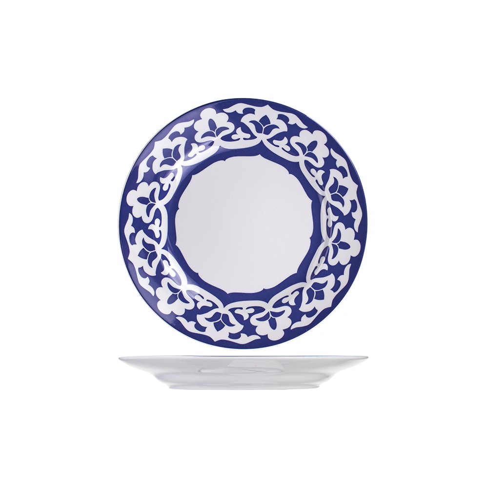 Тарелка мелкая «Восток»; фарфор; D=265, H=35мм; синий, белый