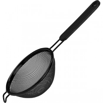 Сито с пласт. ручкой; антиприг.покр.; D=100, H=45, L=220мм; черный