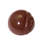 Форма для шоколада «Полукруг с узором»[28шт]; поликарбонат; D=32, H=17мм