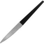 Нож для стейка «Трапе»; сталь нерж., пластик; L=230/110, B=17мм; металлич., черный