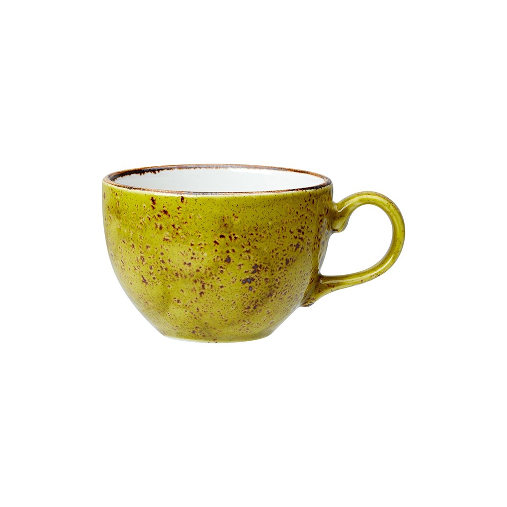 Чашка чайная «Крафт Эппл»; фарфор; 228мл; D=9, H=6см; желто-зел.
