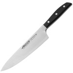 Нож поварской «Манхэттен»; сталь нерж., полиоксиметилен; L=34, 8/21см; металлич., черный