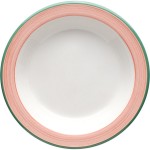 Тарелочка для масла «Рио Пинк»; фарфор; D=11, H=2см; белый, розов.