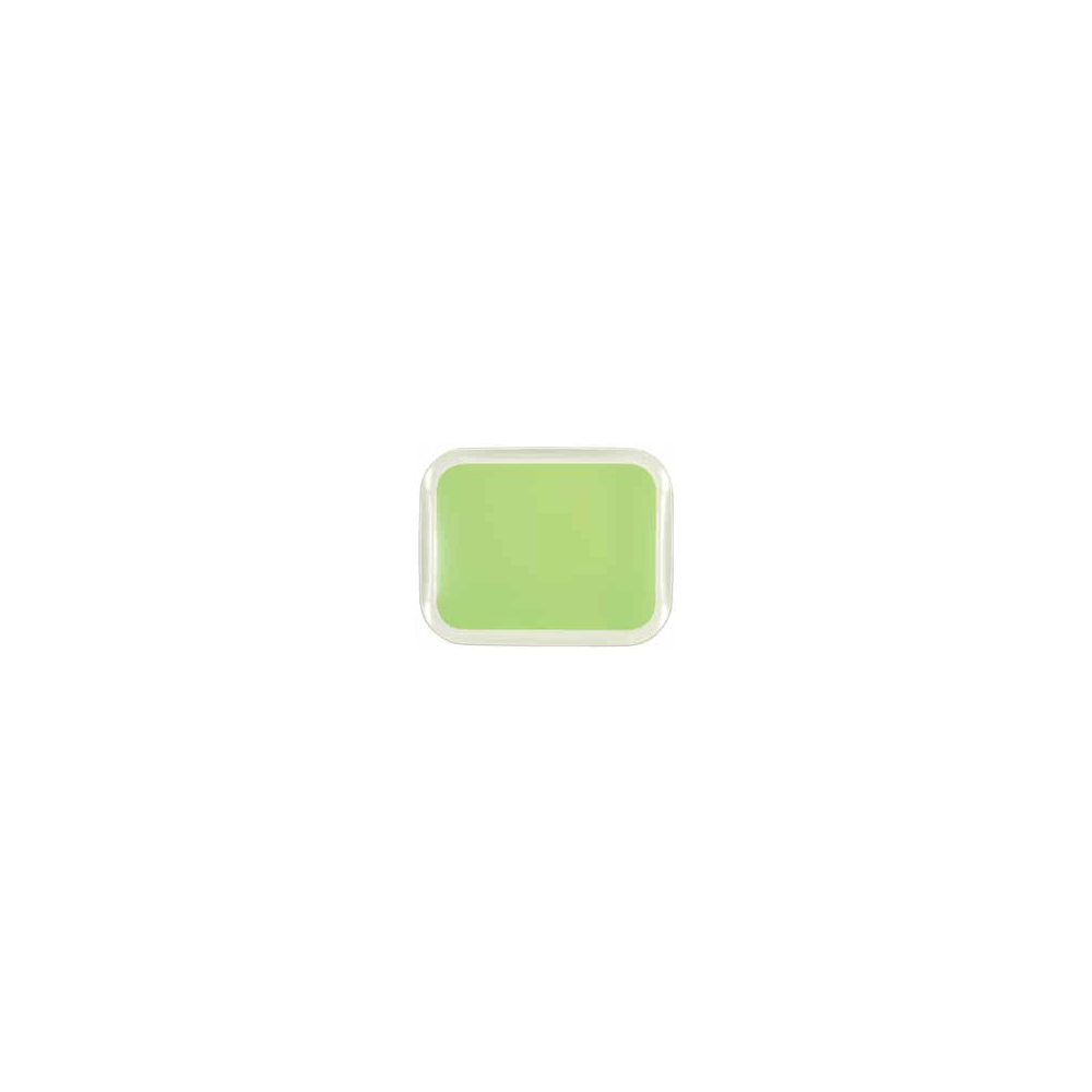 Поднос прямоугольный; полиэстер; L=46, B=36см; зелен., белый