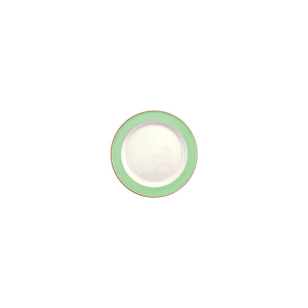 Тарелка сервировочная «Рио Грин»; фарфор; D=300, H=25мм; белый, зелен.