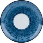 Блюдце с декором «Аида»; фарфор; D=14, 5см; синий
