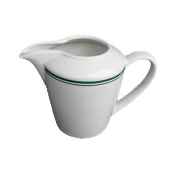 Молочник «Лагуна»; фарфор; 70мл; белый, зелен.