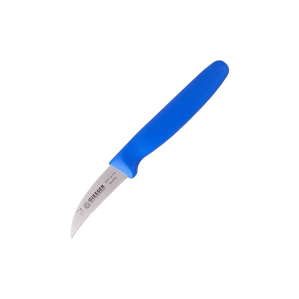Нож для фигурной нарезки; сталь, пластик; L=60, B=14мм; синий