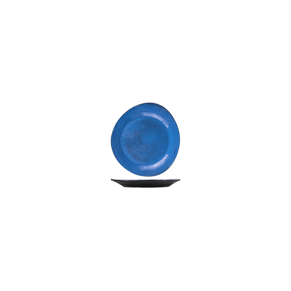 Тарелка «Млечный путь голубой»; фарфор; H=3, L=32, B=29см; голуб., черный