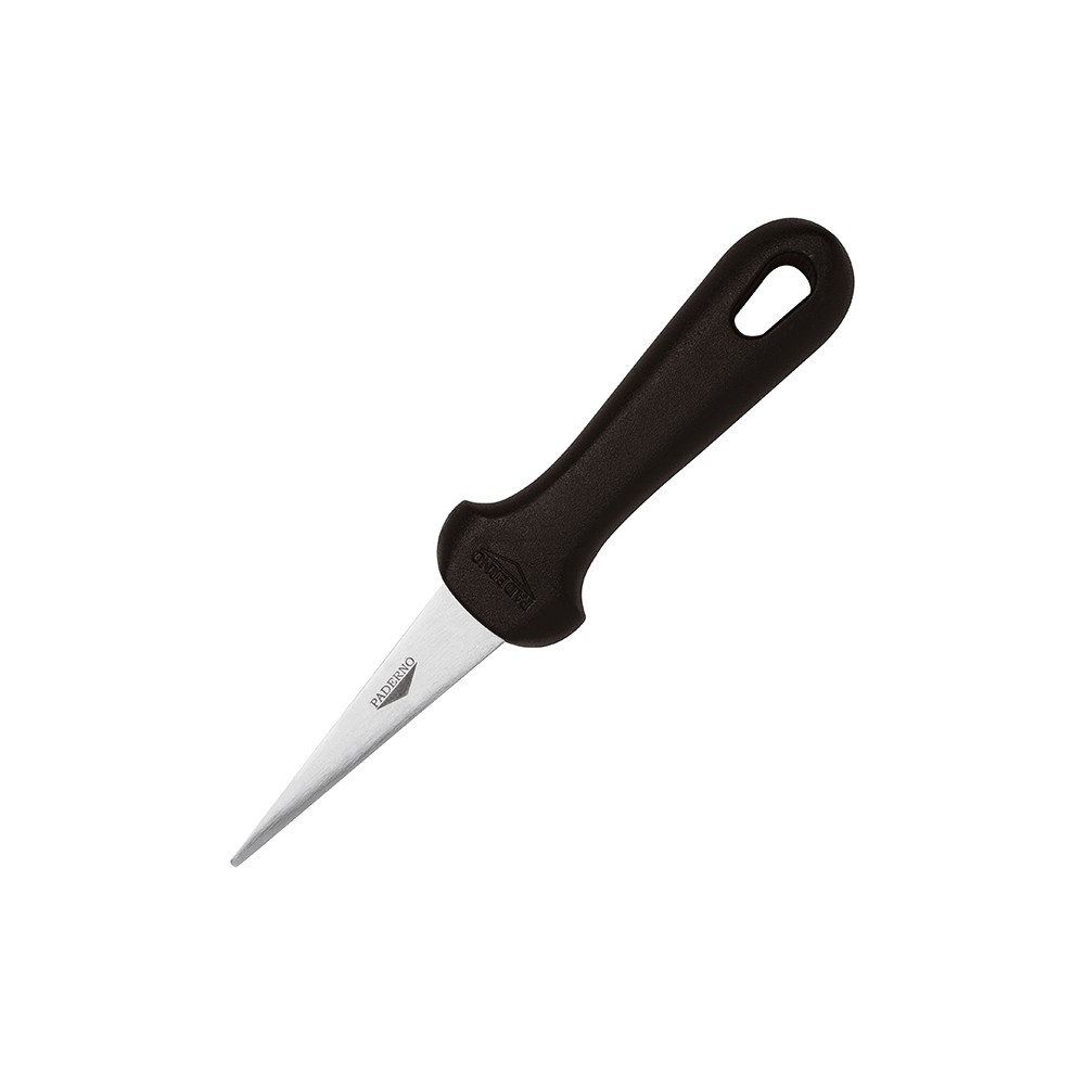 Нож для устриц; сталь нерж.; L=15см; черный, металлич.