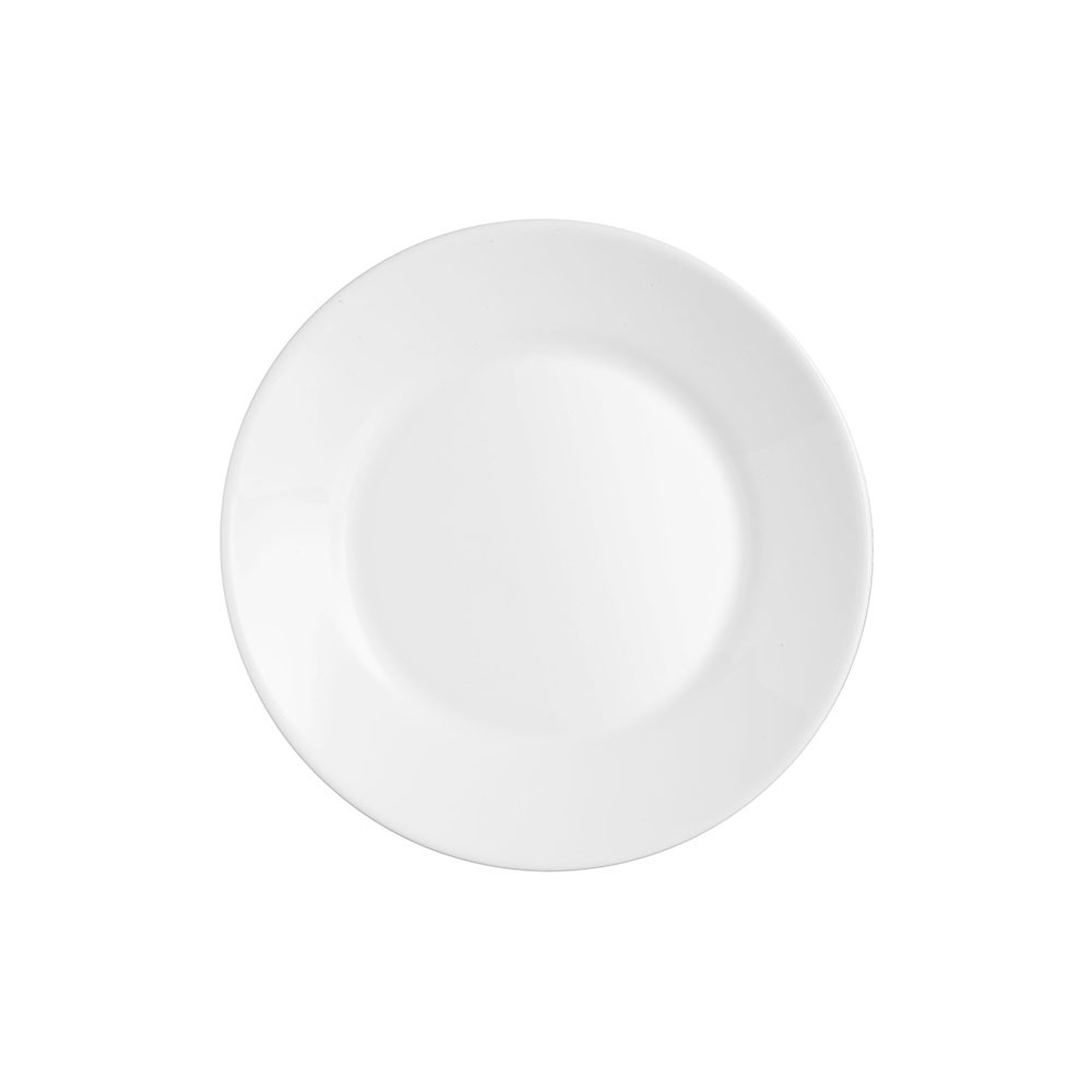 Тарелка «Ресторан»; стекло; D=235, H=25мм; белый