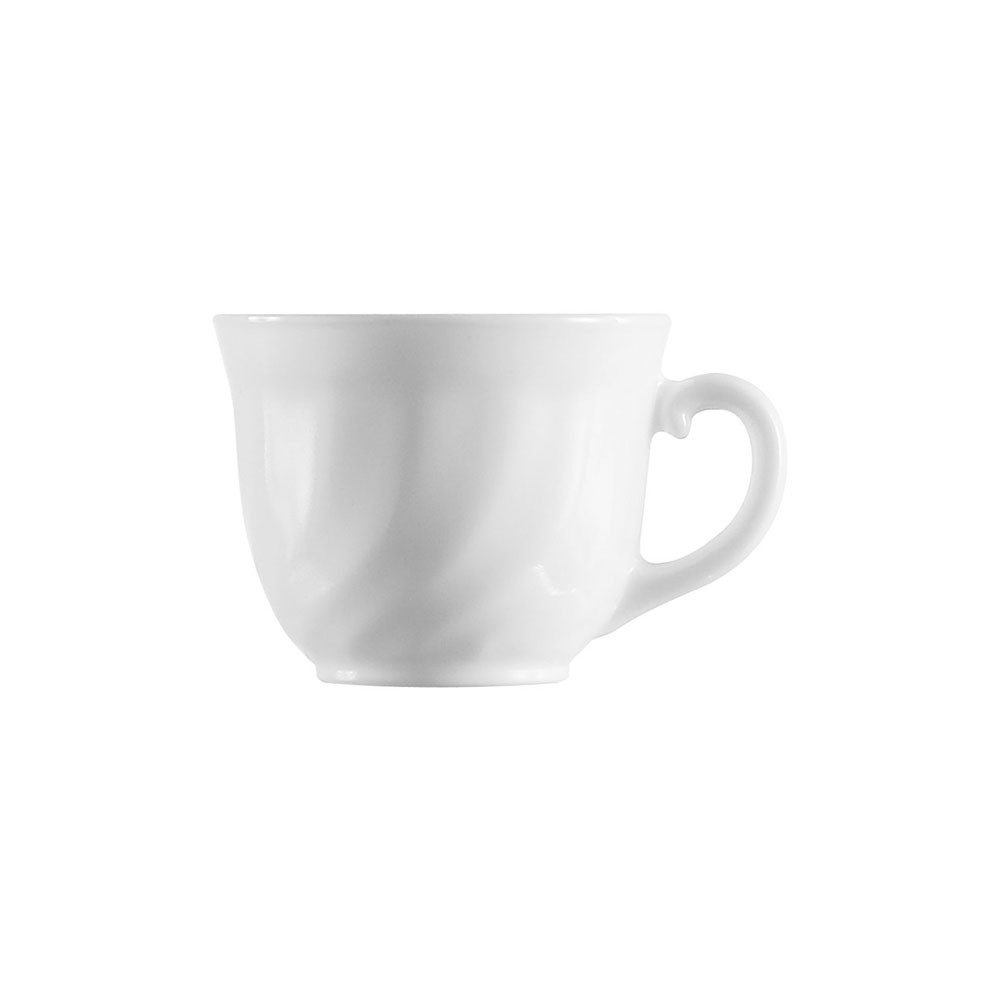 Чашка чайная «Трианон»; стекло; 220мл; D=85, H=65мм; белый
