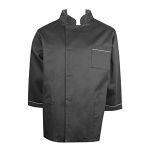 Куртка двубортная 38-40разм.; твил; черный