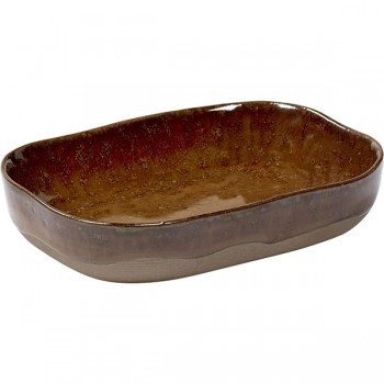 Блюдо глубокое №7 «Мерси»; песчаник; H=30, L=145, B=105мм; коричнев.