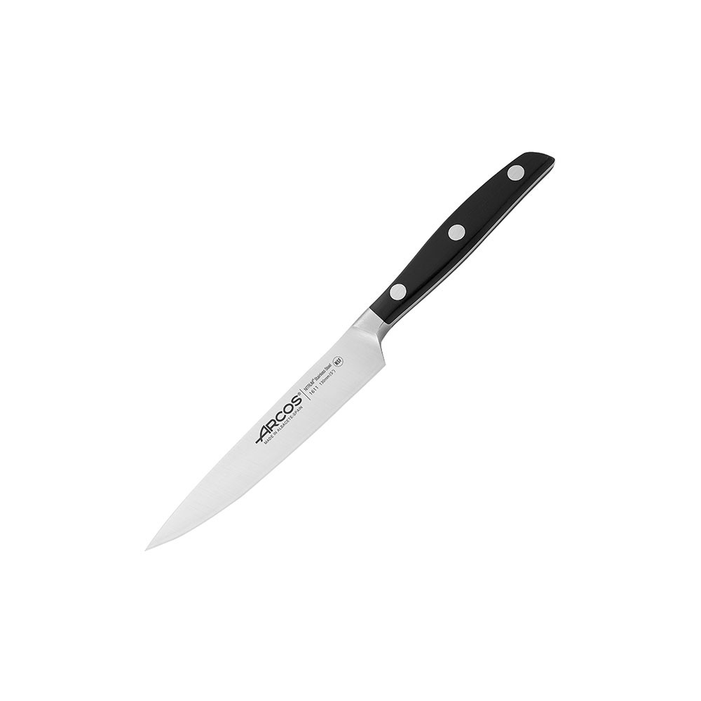 Нож для чистки овощей «Манхэттен»; сталь нерж., полиоксиметилен; L=23, 7/13см; металлич., черный