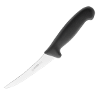 Нож для обвалки мяса; сталь нерж., пластик; L=275/145, B=23мм; черный, металлич.