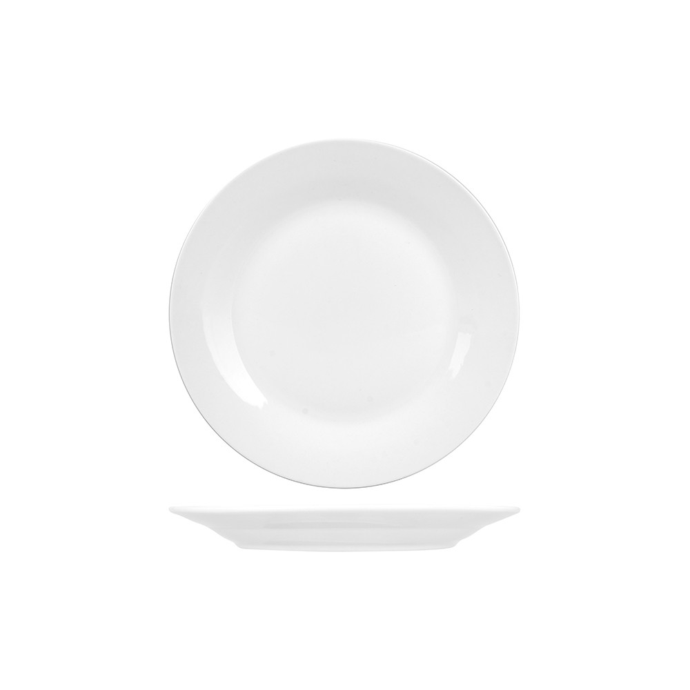 Тарелка мелкая «Коллаж»; фарфор; D=200, H=22мм; белый