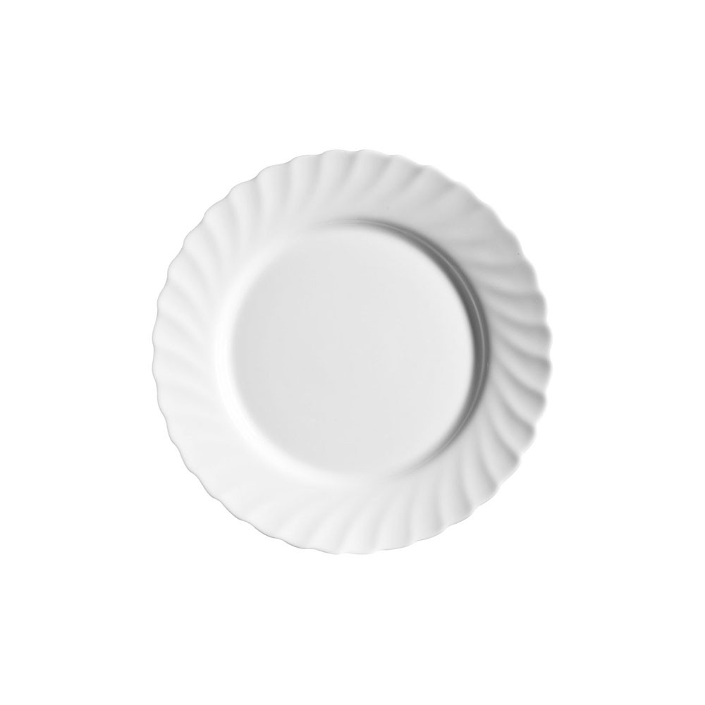 Блюдо круглое «Трианон»; стекло; D=275, H=25мм; белый