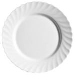 Блюдо круглое «Трианон»; стекло; D=275, H=25мм; белый