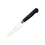 Нож для чистки овощей и фруктов; сталь нерж., полипроп.; L=10см; черный, металлич.