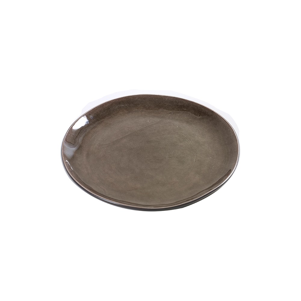 Тарелка «Пьюр»; керамика; D=20, 5см; серый