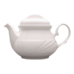 Чайник с крышкой «Аркадия»; фарфор; 400мл; D=87, H=105, L=180, B=115мм; белый