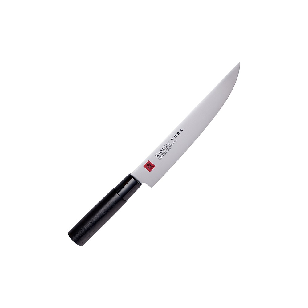 Нож кухонный слайсер; сталь нерж., дерево; L=325/200, B=32мм; металлич., черный