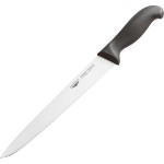 Нож для нарезки мяса; сталь нерж., пластик; L=30см; черный
