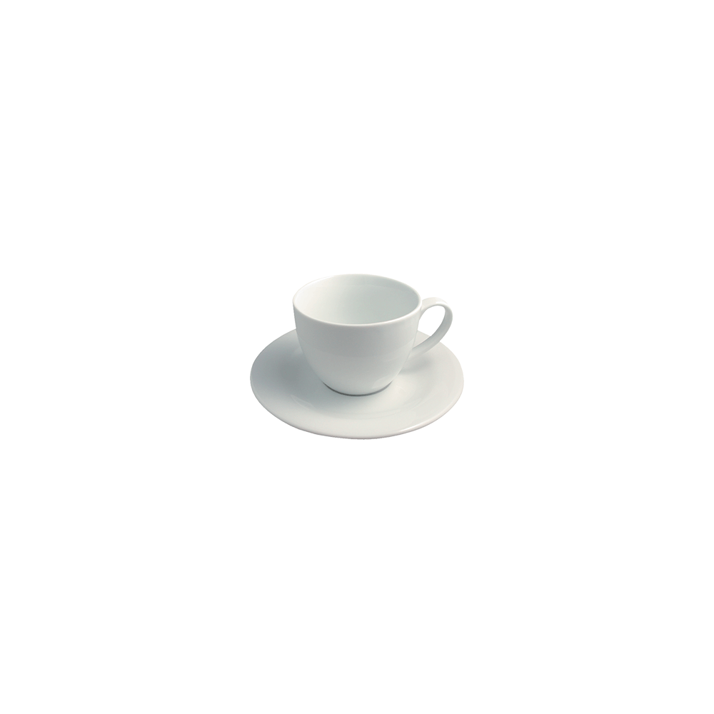 Пара чайная «Френч Классик»; фарфор; 350мл; D=19, 5см; белый