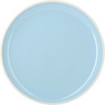 Тарелка «Колор лаб»; фарфор; D=200, H=25мм; голуб., белый